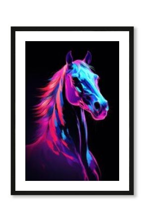 Horse animal mammal illuminated.