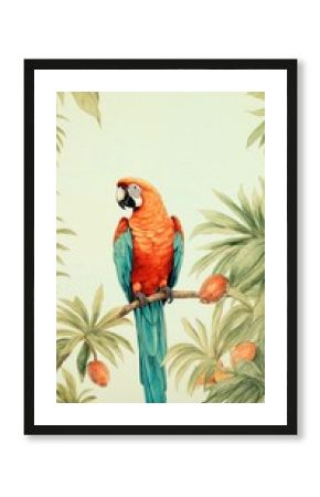 Wallpaper parrot birds animal red wildlife.