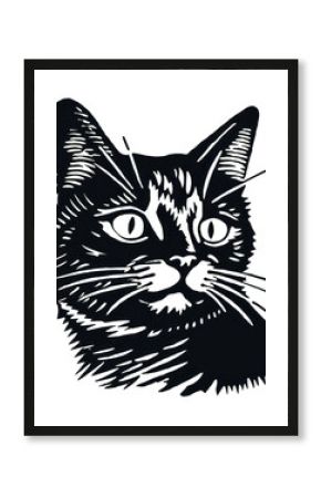 PNG Cat stamp animal mammal pet.