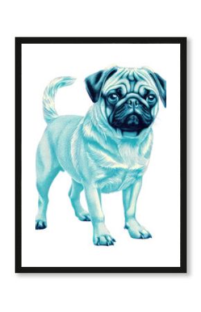 PNG Dog pug mammal animal.