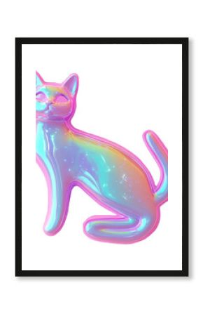 PNG Cat background pastel shapes.