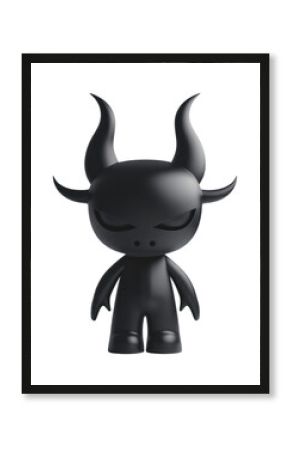 PNG 3d render of demon black illustration mysterious.