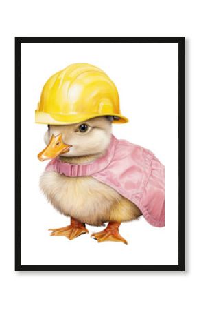 PNG Yellow rubble duck hardhat animal bird.