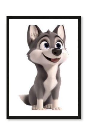 PNG Gray wolf playful animal husky.