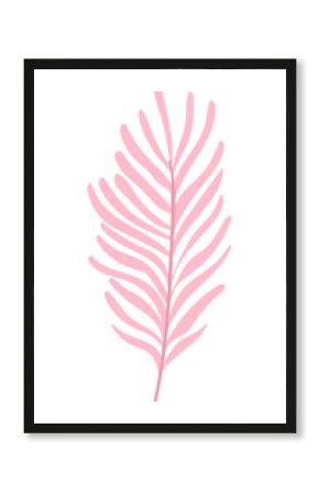 Tropical leaf png pastel illustration, transparent background