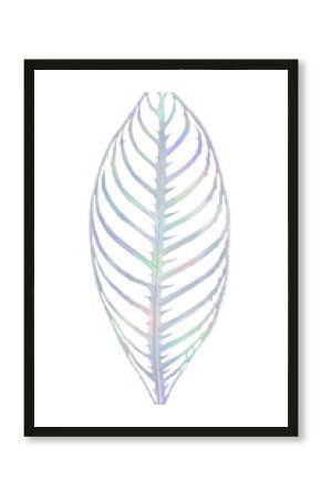Holographic tiger plant sticker overlay design resource