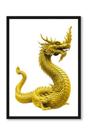 golden dragon on white