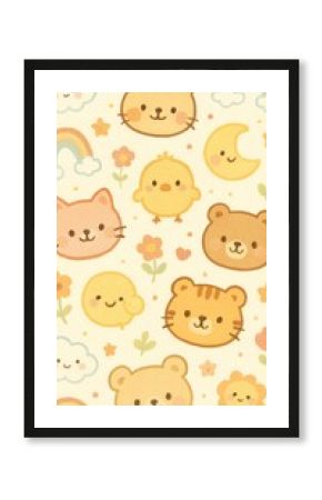 Cute whimsical animal pattern