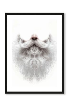 Elegant white beard close-up