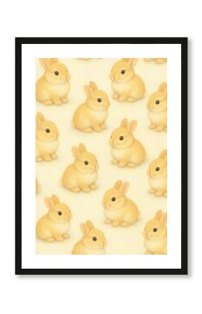 Cute rabbits seamless pattern.