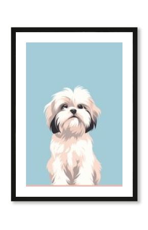 Shih tzu sticker mammal animal puppy.