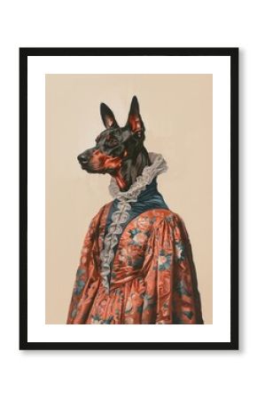 Dress doberman costume animal.