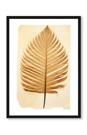 PNG Real Pressed a palm leaf plant paper art.