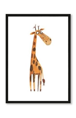 Whimsical giraffe illustration for children