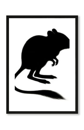 Kangaroo rat silhouette with long legs and tufted tail
