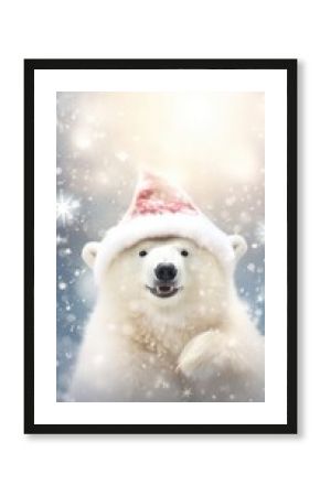 Polar bear snow christmas outdoors.