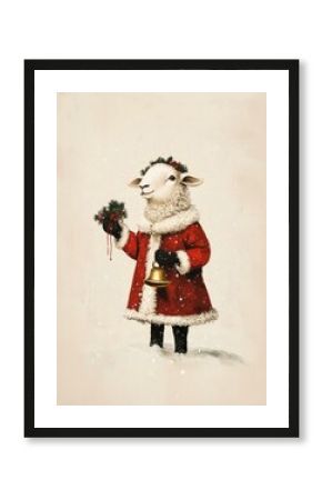 Sheep christmas animal human.