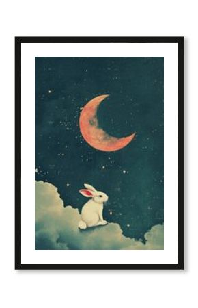 Vintage wallpaper moon astronomy outdoors.