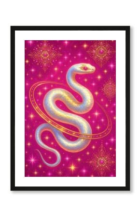 Vibrant mystical snake design