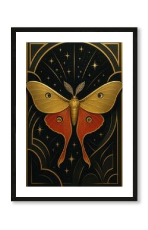 Elegant moth celestial art