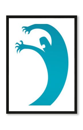 vector illustration of a ghost shadow