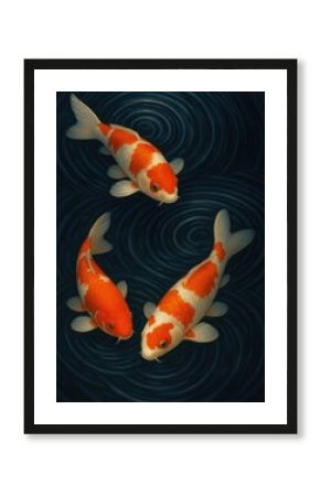 Vibrant koi fish swimming gracefully.