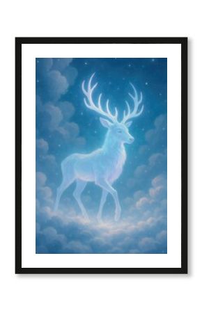 Ethereal deer amidst stars