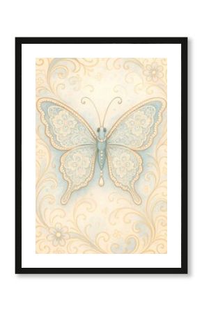 Elegant butterfly floral design