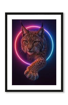 Lynx neon glow art
