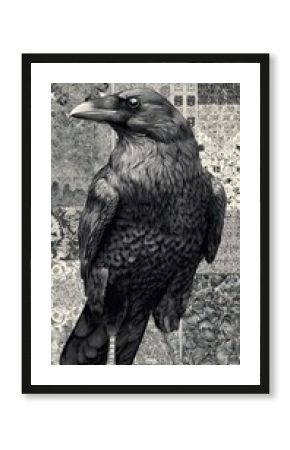 Intricate raven mosaic mobile wallpaper