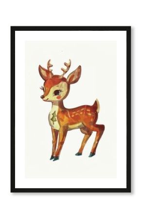 Christmas reindeer toy art wildlife figurine.