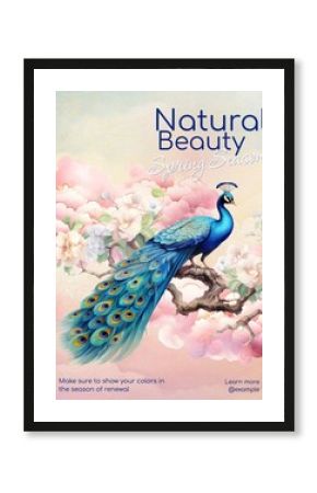 Natural beauty poster template
