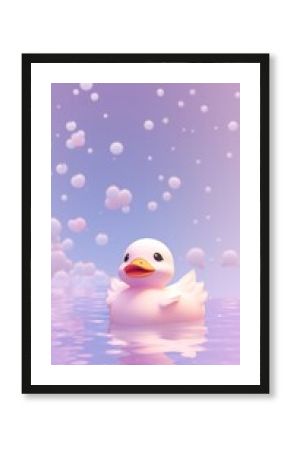 Cute duck dreamy wallpaper animal outdoors cartoon.