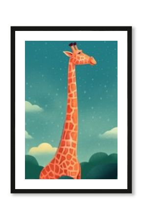 A giraffe mammal red outdoors.