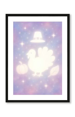 Thanksgiving festive dreamy illustration