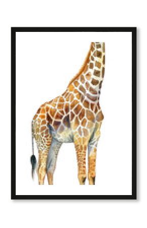 PNG An isolated Giraffe giraffe illustration watercolor.