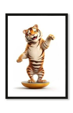 Tiger standing figurine cartoon.