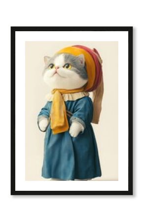 Cat illustration clothing costume.