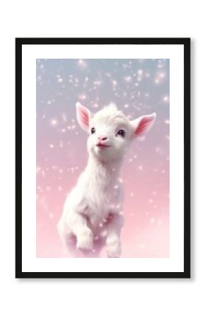 Baby goat dreamy wallpaper livestock animal mammal.