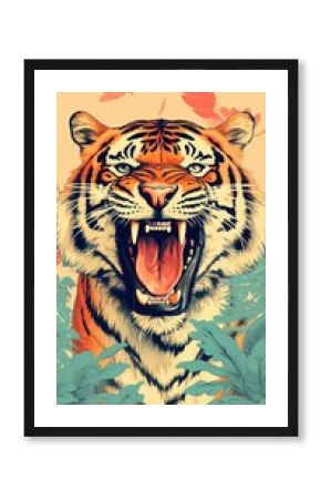 Wallpaper tiger roar wildlife animal mammal.