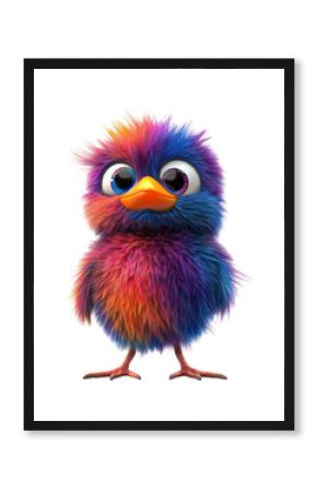 PNG Furry bird illustration cute character.