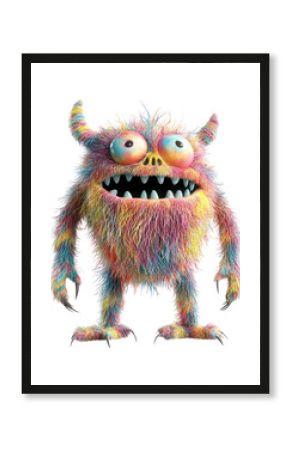 PNG Furry monster illustration invertebrate character.