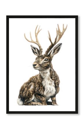 PNG A Jackalope art illustration jackalope.