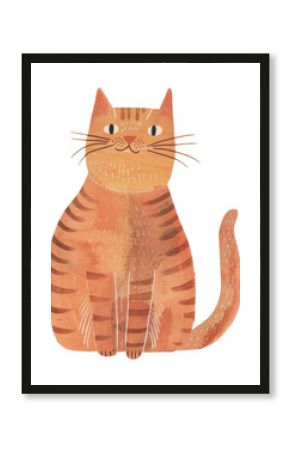 PNG American Shorthair cat illustration whimsical drawing.