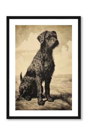Dog terrier drawing mammal.