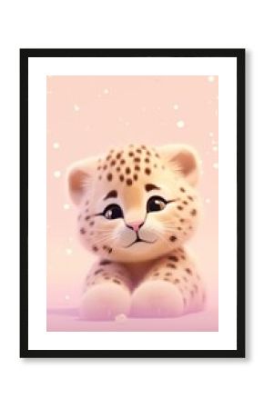 Chubby cheetah animal wildlife panther.