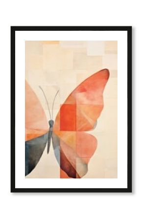 Butterfly abstract painting insect.