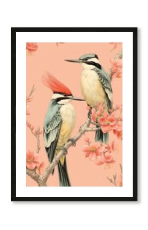 Wallpaper Woodpeckers birds woodpecker animal plant.