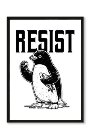  Penguin Resist Penguins Protest Against Tariffs