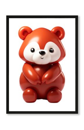 PNG Panda cute toy red.